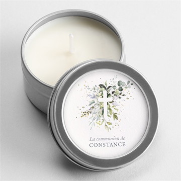 Bougie communion espérance argent