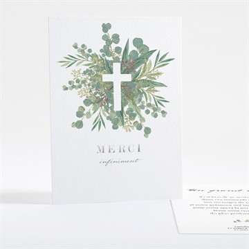 Remerciement décès a sa mémoire dorure