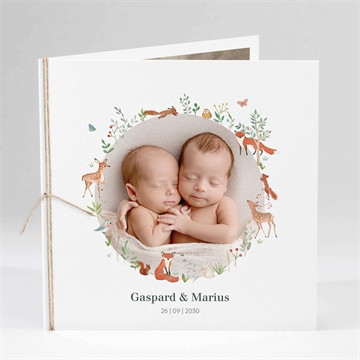 Faire-part naissance jumeaux & animaux