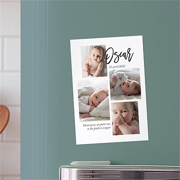 Faire-part naissance mon pêlemêle magnet