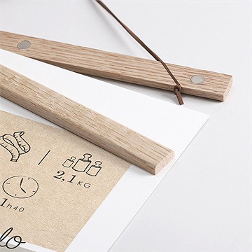 Affiche naissance nos jumeaux - Détail des supports en bois