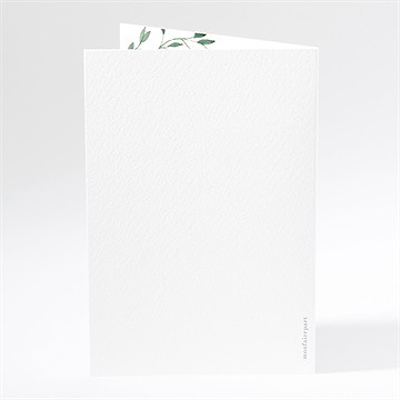 Menu mariage a l'ombre de l'olivier plié - Dos du menu