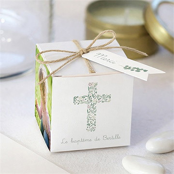 Boîte de dragées baptême belle journée
