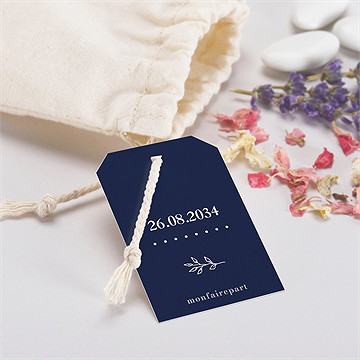 Pochon mariage  bleu romantique - Mise en situation