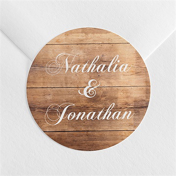 Sticker mariage boisé