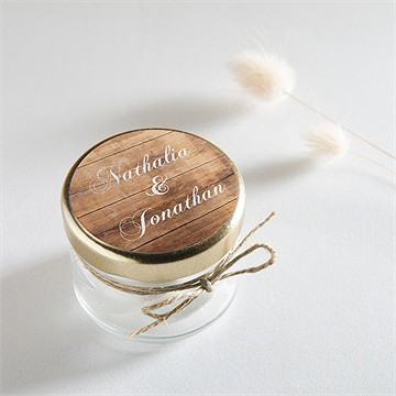 Sticker mariage boisé - Mise en situation