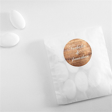 Sticker mariage boisé - Mise en situation