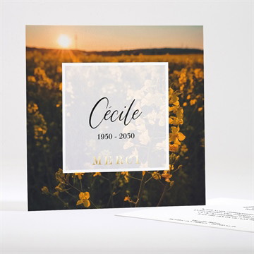 Remerciement décès eternel