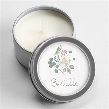 Bougie baptême belle journée argent