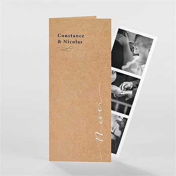 Remerciement mariage photomaton