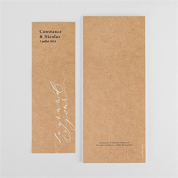 Remerciement mariage photomaton - Dos du faire-part