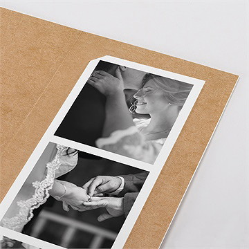 Remerciement mariage photomaton - Détail du faire-part