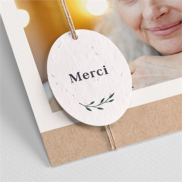 Remerciement décès sa présence ensemencé - Détail du faire-part