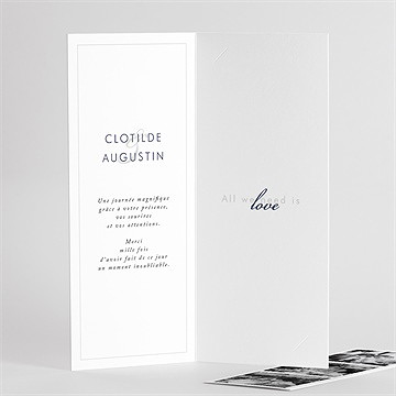 Remerciement mariage esperluette photomaton - Détail de l'intérieur