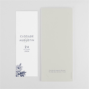 Remerciement mariage esperluette photomaton - Dos du faire-part