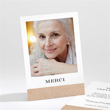 Remerciement décès sa présence portrait