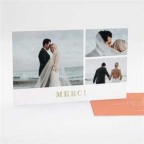 Remerciement mariage fantasques dorure