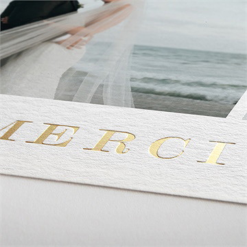 Remerciement mariage fantasques dorure - Marquage à chaud OR