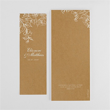 Remerciement mariage belle découverte photomaton - Dos du faire-part