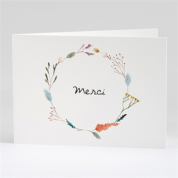 Remerciement décès farandole pliée