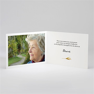 Remerciement décès farandole pliée - Intérieur du remerciement
