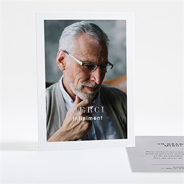 Remerciement décès hommage dorure