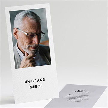 Remerciement décès hommage portrait