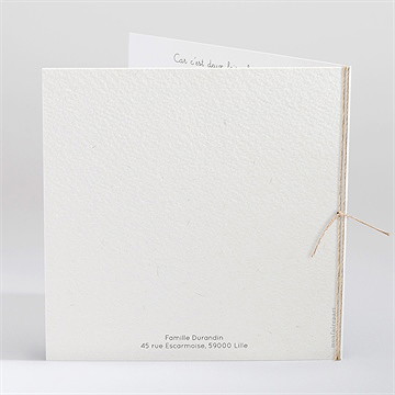 Faire-part naissance des jumeaux ! - Dos du faire-part