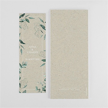 Remerciement mariage intimité photomaton - Dos du faire-part