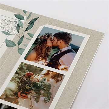 Remerciement mariage intimité photomaton - Détail du faire-part