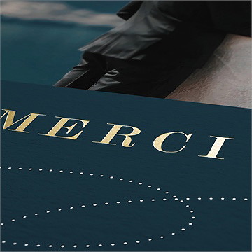 Remerciement mariage notre passeport dorure - Marquage à chaud OR