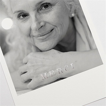 Remerciement décès tant de souvenirs dorure - Détail de la carte