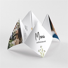 Remerciement mariage art champêtre origami