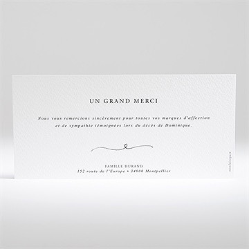 Remerciement décès tant de souvenirs paysage - Dos du faire-part