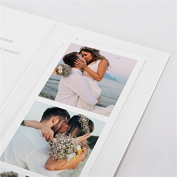 Remerciement mariage céleste photomaton - Détail du faire-part