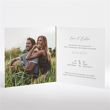 Faire-part mariage notre evidence - Intérieur du faire-part