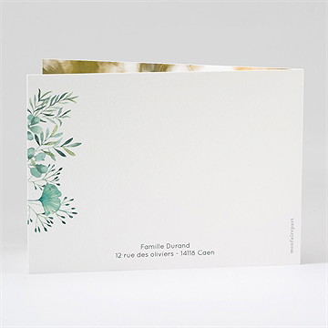 Remerciement décès destinée - Dos du remerciement