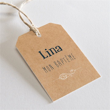 Etiquette baptême tout en pictos sticker