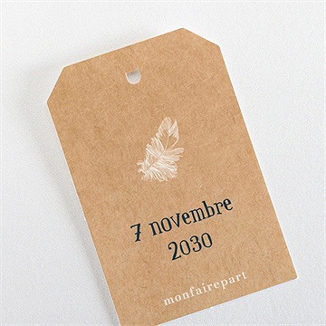 Etiquette baptême tout en pictos - Dos de l'étiquette