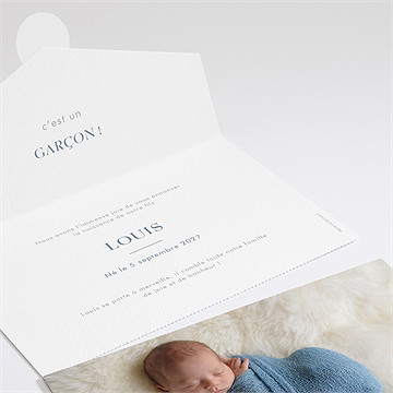 Faire-part naissance moderne et tendance enveloppe - Intérieur du faire-part