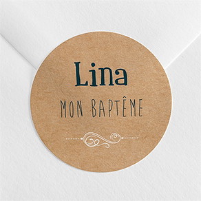 Sticker baptême tout en pictos
