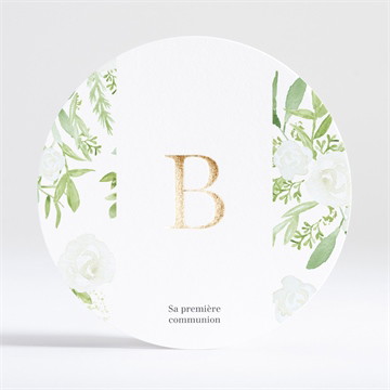 Faire-part communion ornements dorure