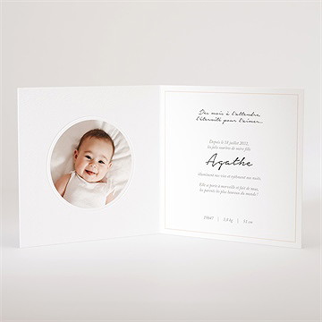 Faire-part naissance automne en fleurs - Intérieur du faire-part