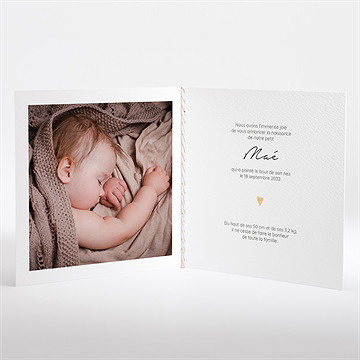 Faire-part naissance mon nuage - Intérieur du faire-part