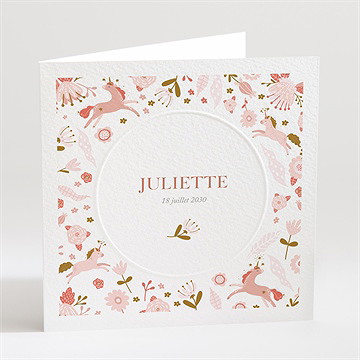 Faire-part naissance licornes