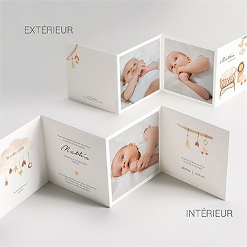 Faire-part naissance mon lion en peluche - Vue détaillée