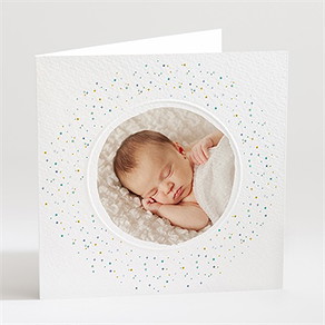 Faire-part naissance jolie constellation gaufrage