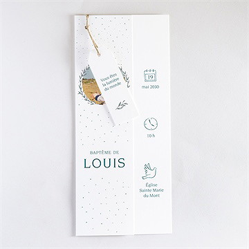 Faire-part de baptême celebrons superposition - Faire-part assemblé