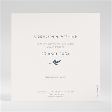 Save the Date mariage rien que nous - Dos de la carte