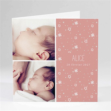 Faire-part naissance constellation carré plié